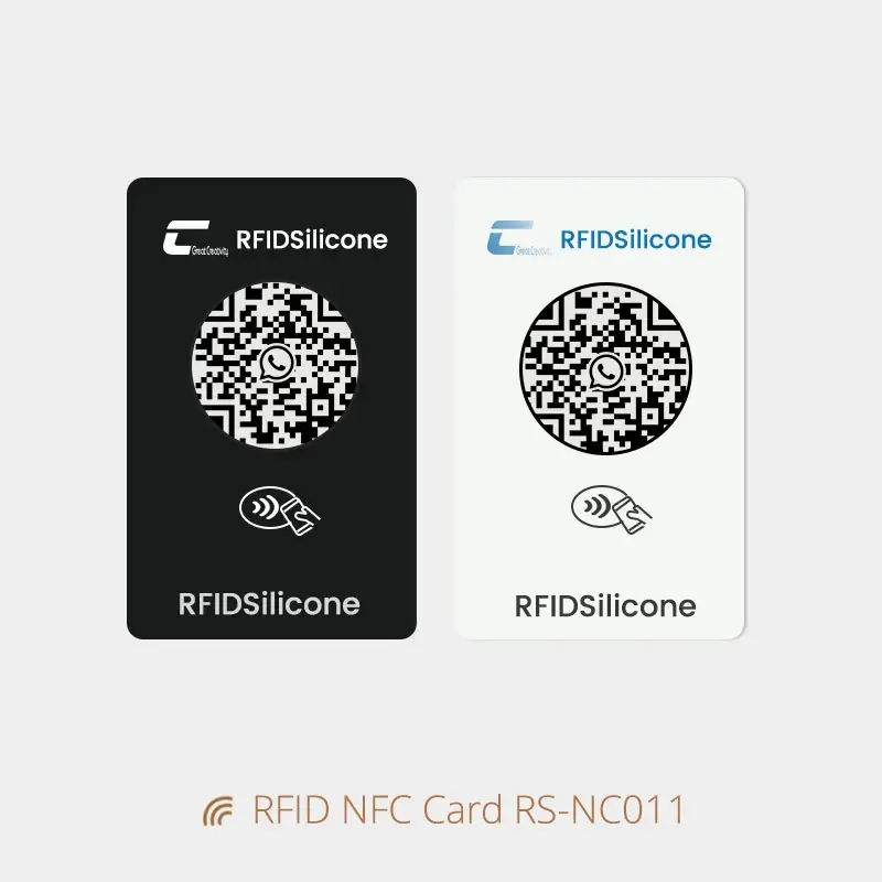PVC NFC Tag Business Card with Logo & QR Code