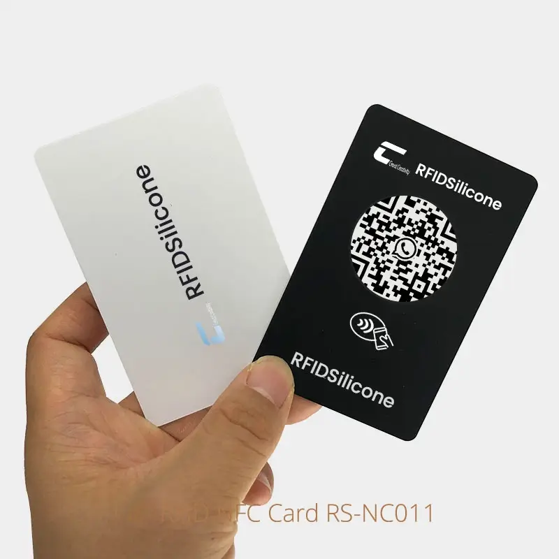 PVC NFC Tag Business Card with Logo & QR Code