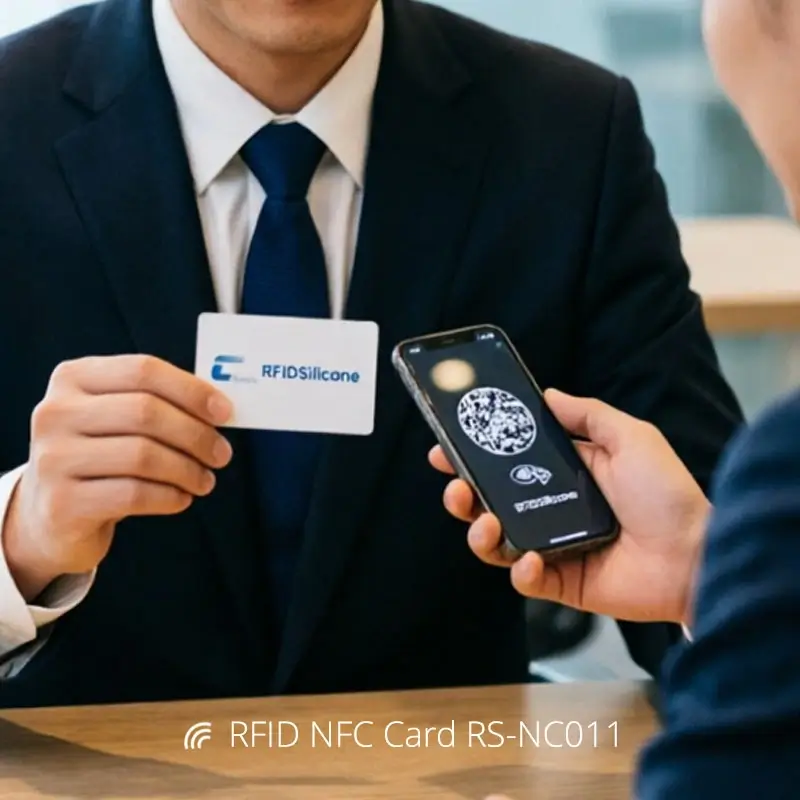 PVC NFC Tag Business Card with Logo & QR Code