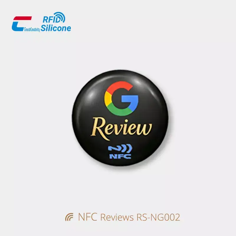 Custom NFC Sticker Epoxy Phone NTAG213 Google Review Tags 