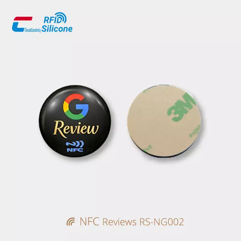Custom NFC Sticker Epoxy Phone NTAG213 Google Review Tags 