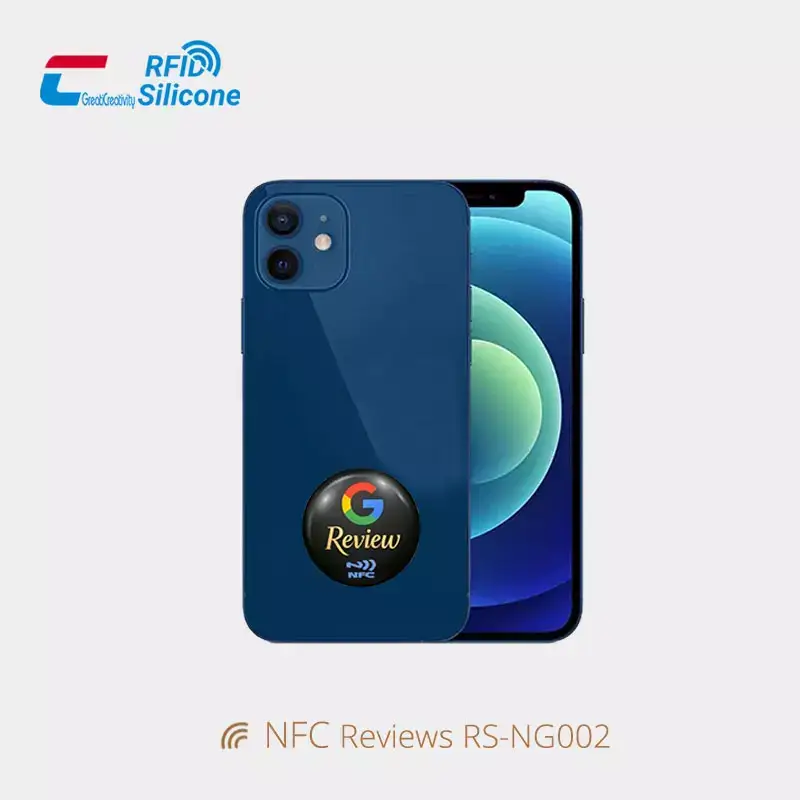Custom NFC Sticker Epoxy Phone NTAG213 Google Review Tags 